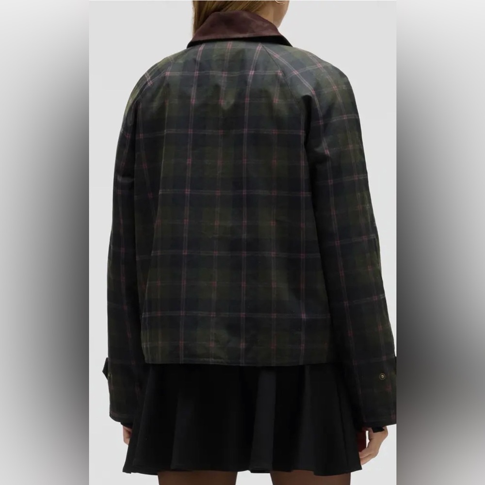 NVLT Anthropologie Waxed - Cotton Plaid Women's Jacket - Picture 3 of 14
